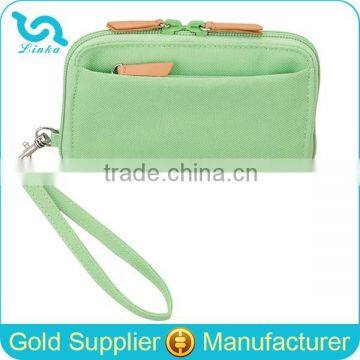 Promotion Green 600D Polyester Wrist Bag Mobile Phone Pouch