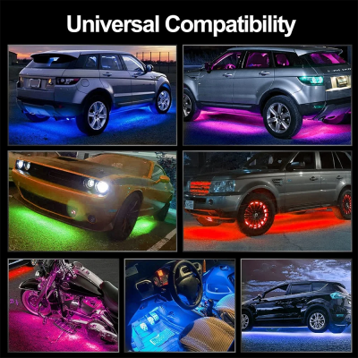 DC12V 252 Leds Dreamful Car Lights Outside IP65 Ambience Led Light Strip Bluetooth Addressable Car Underglow Light Kit photo-5