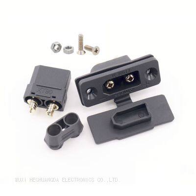 Genuine Amass XT90E-M Black XT90H Connectors Male Female Gold Plated Battery Connectors With Dust Cover photo-2
