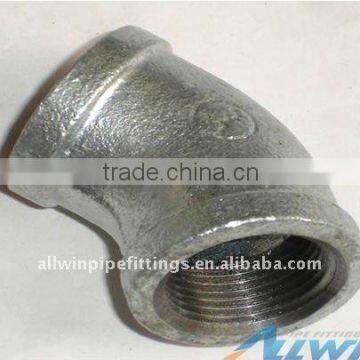 best price for banded malleable iron pipe fittings 45deg bend