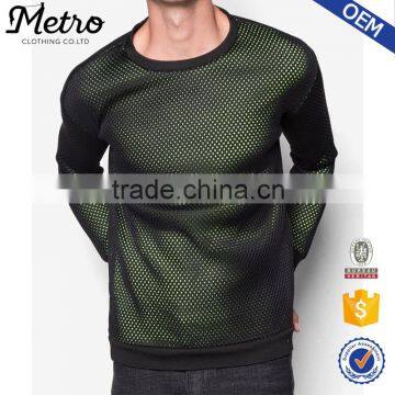 2017 Latest fashion Mesh Pullover Sweatshirts for Men Breathable