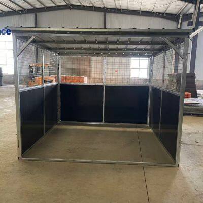 Hot Galvanized Portable Horse Stable 3x3m 3.5mx3.5m 4x4m 12x12ft Steel Structure Box Stable Rooms for Farms New & Used Condition photo-4