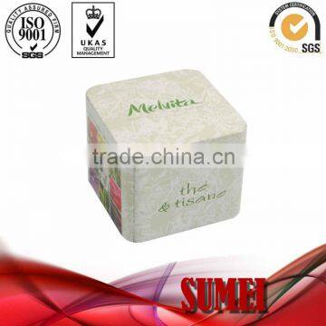 square metal tin case