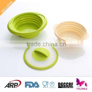 Cheap Non-stick High Temperature Resistant Silicone Food Steamer photo-3