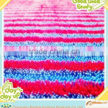 Ideal Mop Cloth Microfiber Striped Twist Pile Fabric for House Cleaning Products