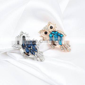 Beautiful Elegant Crystal Owl Rhinestone Brooches Fashion Hot Selling Animal Brooch photo-2