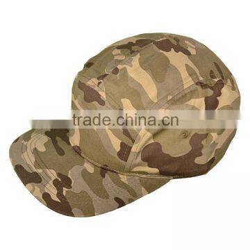 Fashion Custom Flat Top Stylish Pattern Design Cotton Twill Military Style Cap for Promotion photo-2