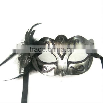 Black Feather Flower Eye Masks