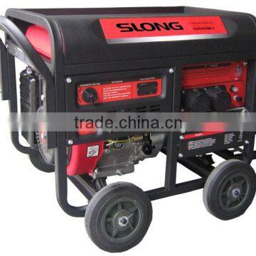 Portable 5kw key start gasoline generator with wheels and handles