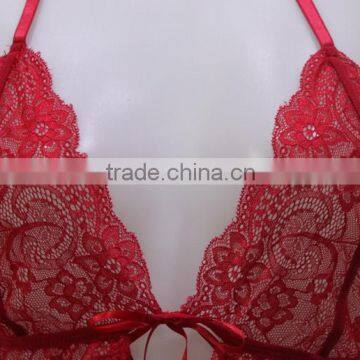 Red Sexy Lace Mature Lingerie, Transparent Sexy Women Lingerie Nighty Most Popular photo-5