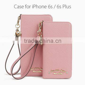 Minandio Leather mobile phone case design cell phone cases for Iphone 6 manufacturer