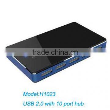 Hot selling 10 ports USB 2.0 high speed hub