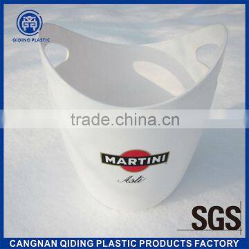 Plastic double handle ice bucket