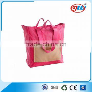 2016 polyester material foldable portable new style shopping bags