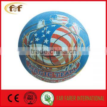 promotional size 7# rubber basketball for gift