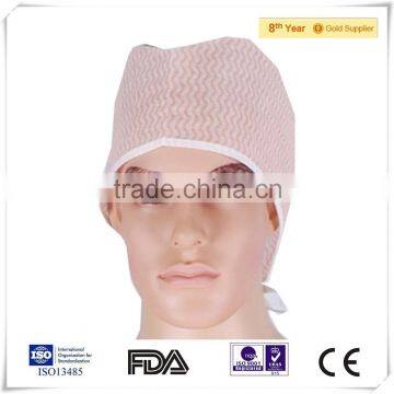 CE FDA ISO approved disposable Spunlace/SMS/SPP doctor cap, surgical cap, surgeon cap with tie back