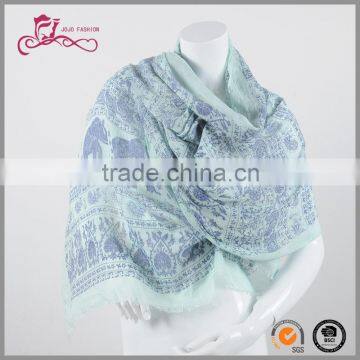 High Quality Women Colorful Infinity Printing Voile Scarf