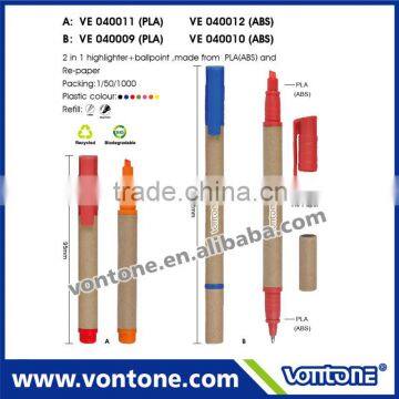 multi-function highlighter + ball point pen