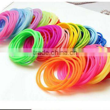 Top Sale 2014! Bulk Silicone Rubber Band Bracelets,wholesale Cheap Rubber Fun Loom Band in Bulk for Women Bracelets