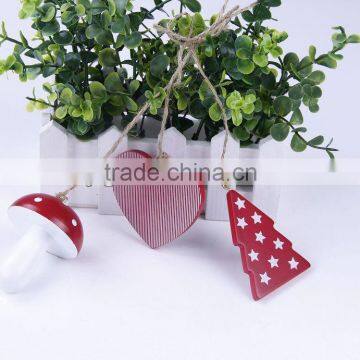 2014 new design beautiful wood mushroom heart shaped hang plaque