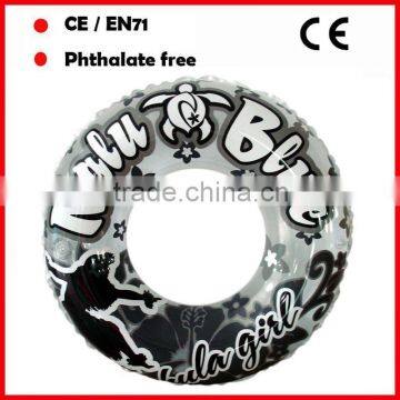 Black color adults big swimming rings / inflatable life buoy for sale