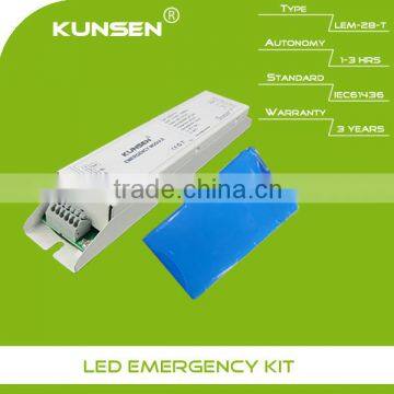 LED tube emergency conversion kit with 100% output DC230V for 8W LED tube