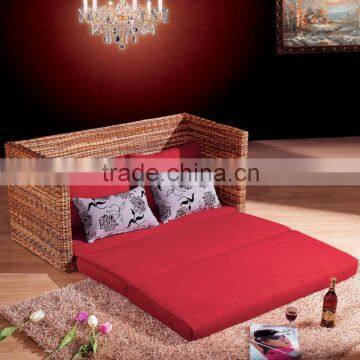 Factory direct selling outdoor rattan sofa bed