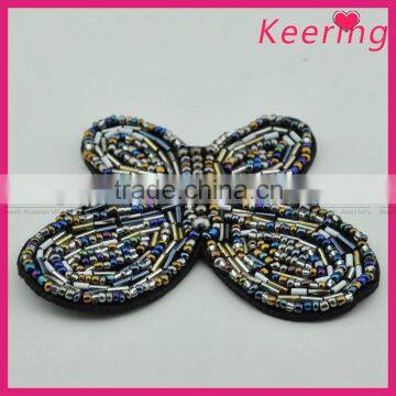 Keering Butterfly Design Handmade Embroidered Beaded Stone Appliques Wholesale WPH-1825 photo-4