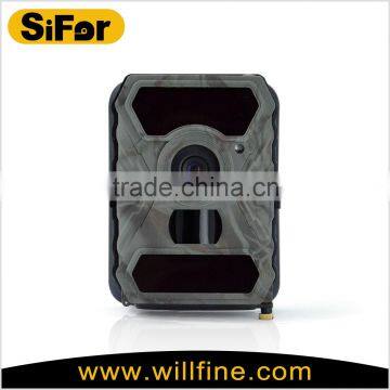 SMS wide lens view trail camera with cell phone remote control function