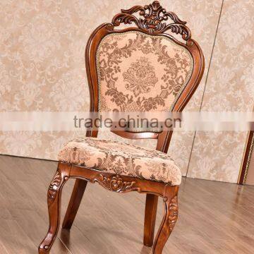 Dining room brown typical and plain dining chairs fabric wood frame dining chairs