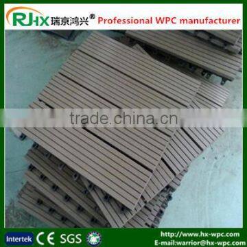 interlocking plastic decking tiles with waterproof outdoor deck for garden