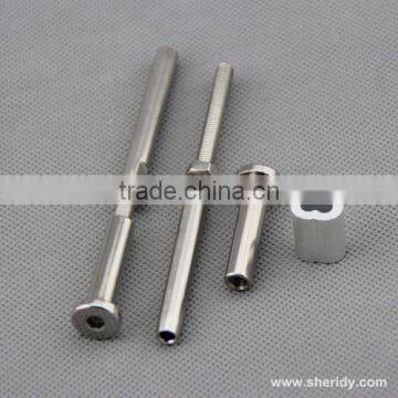 Stair railing cable system
