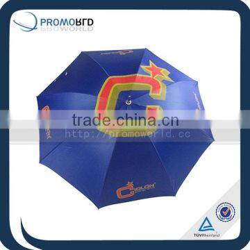 Pongee Material Windproof Umbrella Custom Logo Print Umbrella