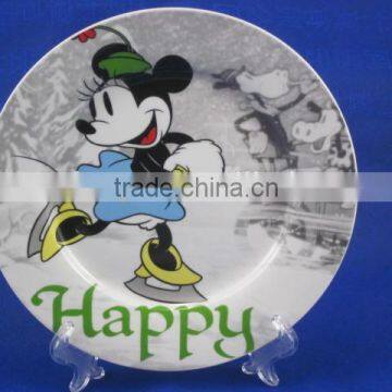 YF13104 custom printed ceramic plate