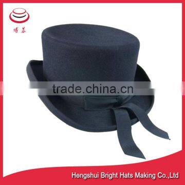 Hot Selling Wool Felt Top Hat with Big Bowknot