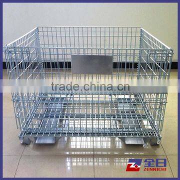 Foldable Warehouse Industrial storage heavy duty galvanized wire cage