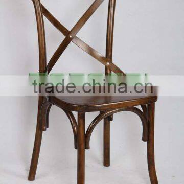 W-XB-B Series Wood Cross Back Chair with Mats Seat