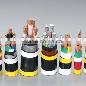 0.6/1kv rated voltage aluminum/copper conductor thick steel wire armored multi core mm PVC insulated PVC power electric cable