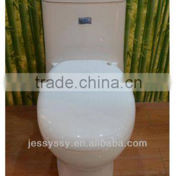 porcelain round shape siphon one piece toilet tube 201