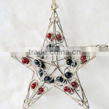 Christmas Hanging star, beaded star