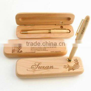 pure wooden pen box for business gift pen