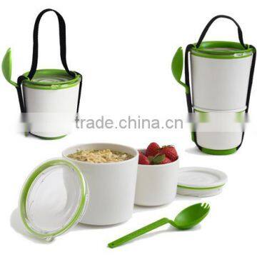 Portable Lunch Pot Black & Blum Lunch Pot Box Plastic Lunch Container