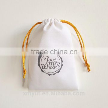 velvet drawstring jewellery pouch/velvet jewellery bag