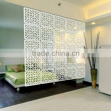 Room Divider Screen Four Panel Privacy Decorative Folding Wood Frame