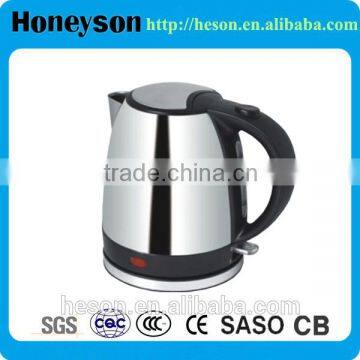 #304 stainless steel hotel electric water kettle 1.2L with water indictor/water gauge