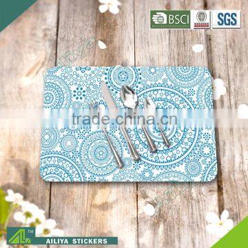 Hot selling eco-friendly kitchen advertising colorful promoting custom printed pp placemat patterns