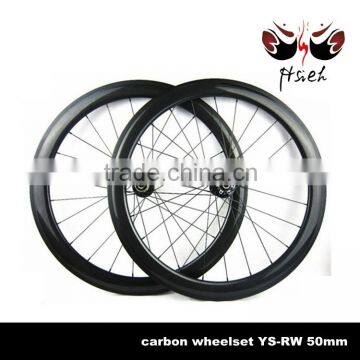 700C Aero 50mm 25mm carbon Disc clincher wheelset tubeless compatible, cyclo cross carbon Disc clincher wheelset