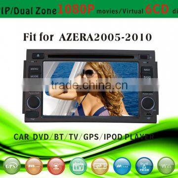 car dvd vcd cd mp3 mp4 player fit for Hyundai Azera 2005 - 2010 with radio bluetooth gps tv pip dual zone