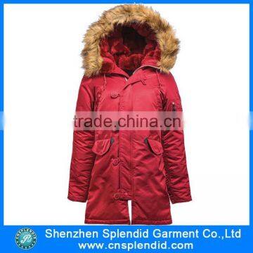 2016 new model winter fashion ski red jacket for women