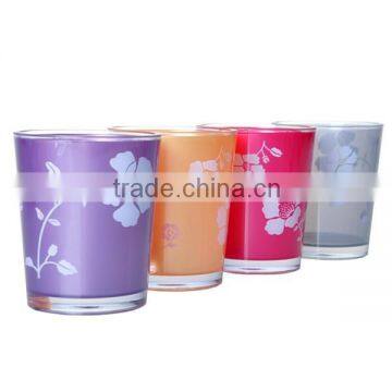 Double wall plastic bathroom toothbrush cup with rose flower